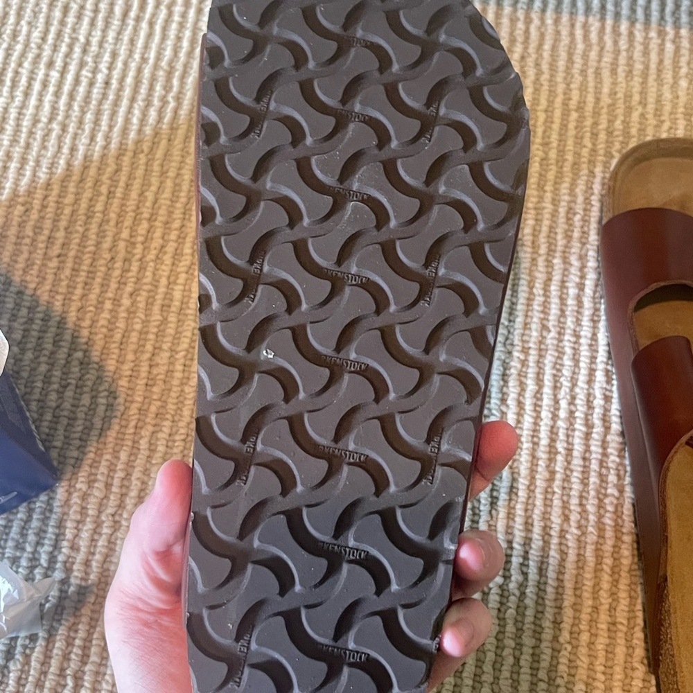 New Birkenstock Arizona Grip double strap vintage wood roast - Picture 4 of 5